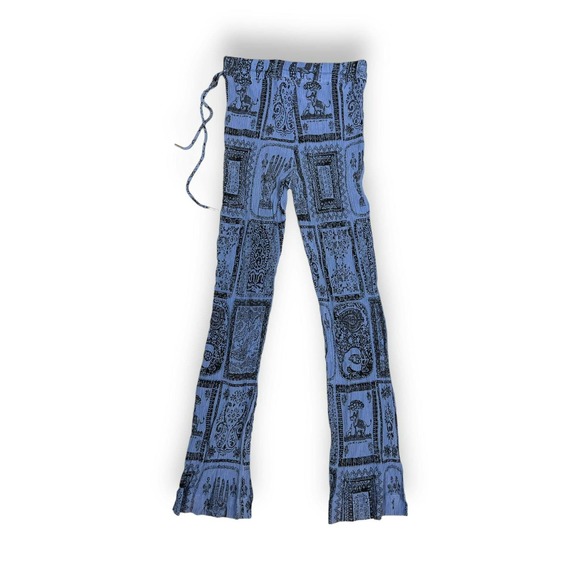 Acne Studios Textured Blue‎ Printed Pants Size EU 32 - Picture 2 of 6